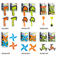 Cible de tir à l'arc 4-en-1 pour enfants de 14,5 pouces avec étoiles, haches, fléchettes et flèches – Vente en gros de fléchettes et de cercles de protection pour cibles de fléchettes