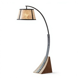 Lámpara de Pie Moderna de Hierro con Pantalla de Tela Negra, LED de Alto Brillo CRI 80, Luz Blanca Cálida Suave, Base E26/E27, Altura Ajustable, para Hotel - Product Image 1