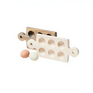 Plateau à œufs en bois de la plus grande qualité pour le stockage des œufs Accessoires de cuisine Rangement à domicile Support de plateau à œufs d'Inde - Product Image 1