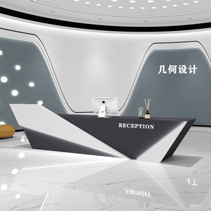 Factory Direct Wood Lobby <b>Counter</b> Custom Experience for Business Furniture in Shopping Mall Store - Product Image 5