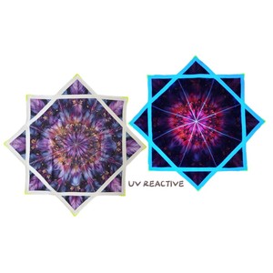 FlowStar Tessuto Dapo Spinning Reattivo ai Raggi UV, Vibrante Stile Party, Effetto Flow-Prop Quadrato, Delicato sulla Pelle, <span class=keywords><strong>Cotone</strong></span>/Poliestere - Product Image 1