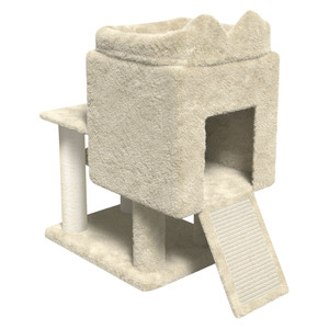 Modern Large 4-Level Cat Tree with Nest <b>Scratching</b> <b>Post</b> and Plush Climbing Frame for Indoor Cats - Product Image 4