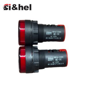 Lampu Alarm LED Merah 22mm dengan Indikator Suara Berkedip AC/DC 220V/380V/24V/12V Produk Plastik Tipe AD16-22MS - Product Image 5