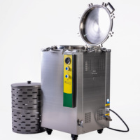 Stérilisateur Autoclave Vertical pour Laboratoire, Alimentation, Bouteilles en Verre, Culture de Champignons 35/50/75/100/120/150 Litres