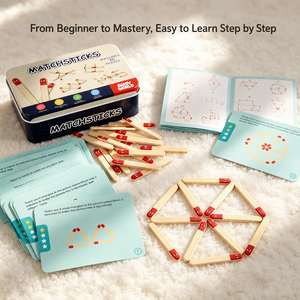 Puzzle in Legno Montessori <span class=keywords><strong>con</strong></span> Fiammiferi, Gioco di Logica e Motricità Fine per Bambini 3-7 Anni - Product Image 2