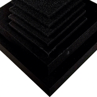 Le fabricant fournit une mousse de rembourrage en PU noire à haute résilience, absorbant les chocs, pour l'emballage, la doublure des boîtes cadeaux, la rembourrage intérieur des boîtes cadeaux.
