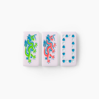 Ensemble de tuiles de mahjong américaines en acrylique à quatre couches, motif botanique pastel, œuvre d'art personnalisée pour les cadeaux en gros et les détaillants de jeux