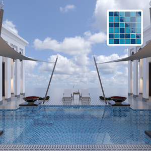 Shanmei Kaymaz 6mm Parlak Seramik Mozaik Yüzme Havuzu Döşemesi Dış Mekan Kullanımı İçin Modern Tasarım - Product Image 4