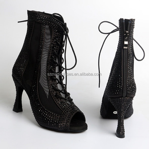 Chaussures de danse latine sociale d'intérieur haut de gamme pour femmes enseignantes bottes de danse à talons hauts personnalisées pour la <span class=keywords><strong>salsa</strong></span> jazz - Product Image 4