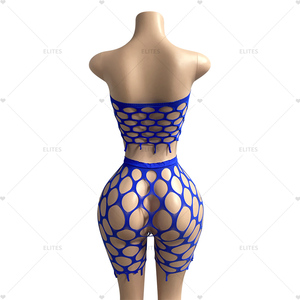 Ensemble ELITES Rave Body en résille String String Nouveautés Ensembles de vêtements de danse exotique - Product Image 4