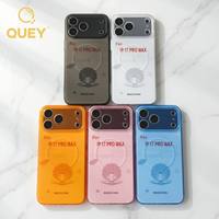 Coque antichoc transparente en TPU non magnétique, tendance, peinte par pulvérisation, sans cadre, pour 5 couleurs unies