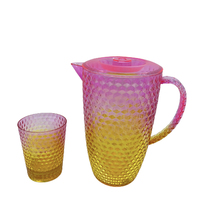 Sunup Rainbow Series PS Matériau Galvanoplastie Bouilloire Pichet avec Poignée Verres Écologiques pour Eau Thé pour Restaurants