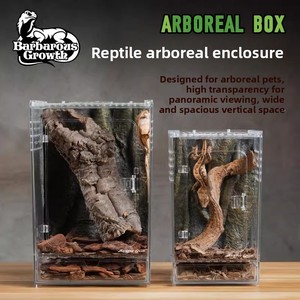 Terrario Rectangular de Acrílico de Alta Transparencia para Lagartos y Geckos, Ambiente Ecológico con Temática Desértica, Hábitat para Serpientes, Rana Arbórea - Product Image 1