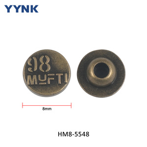 Phong cách mới chống. Brass Màu Kim Loại Nút Túi Chất Lượng Cao Biểu Tượng Tùy Chỉnh Cổ Điển Denim Đinh Tán Cho Quần Jean Quần Da - Product Image 5