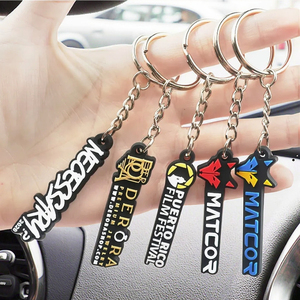 Promotional Custom Logo PVC Keychains & Carabiners Silicone and Soft PVC Buckle Accessories for Cars Outdoors for Business Use