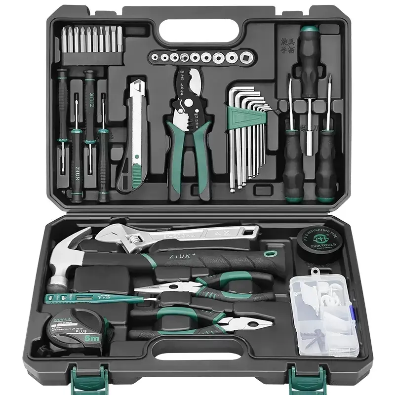 Tool Set Portable Box Hard Set Tools With Case Kit Hex Key Wrench Wire Stripping Plier Precision Screwdriver