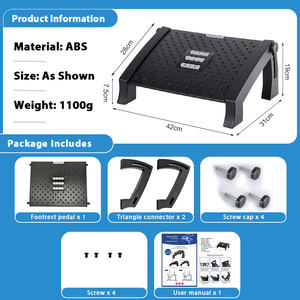 Reposapiés Ergonómico Moderno de Plástico de Gran Venta con Masajeador para Uso en Hoteles y Escuelas - Product Image 3