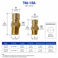 Raccords rapides polis résistants à la corrosion, connecteurs basse pression, raccords de tuyauterie en laiton filetés BSPT 1/8, usinés CNC, hexagonaux