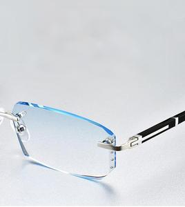 Diamond Cut Edge <span class=keywords><strong>Gafas</strong></span> sin montura Anti Blue Light <span class=keywords><strong>Gafas</strong></span> Venta al por mayor Square Clear Lens <span class=keywords><strong>Gafas</strong></span> de lectura - Product Image 6
