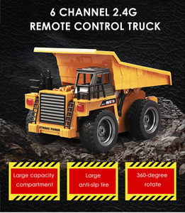 HOSHI-excavadora a control remoto <span class=keywords><strong>HUINA</strong></span> <span class=keywords><strong>1540</strong></span>, 1/18, 2,4G, 6 CANALES, camión de basura, ingeniería de construcción, vehículo de juguete - Product Image 6