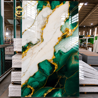 Panneau mural en PVC marbré moderne, imperméable et ignifuge, pour la décoration murale intérieure, surface mate satinée, hôtel, cuisine, commerce