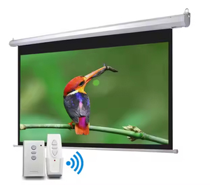 Màn chiếu điện tử 100 inch có điều khiển từ xa, màn chiếu tự động 16:9 HD 4K trong nhà cho rạp chiếu phim gia đình - Product Image 2