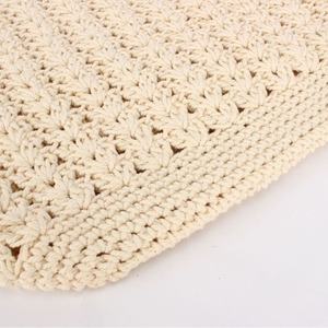 Bolso Tejido Simple de Cuerda de Algodón, Tamaño Mediano, para Otoño, Vacaciones en la Playa, Ocio, Color Bronceado - Product Image 3