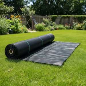 Malla de jardín negra de alta resistencia de 4 pies x 300 pies, tela tejida para control de malezas y paisajismo. - Product Image 2