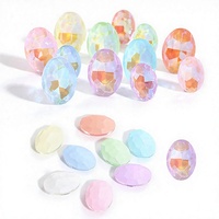 Strass ovales fluorescents couleur moka, pierres en verre cristal en forme d'œuf de pigeon, 50 pièces/sac, accessoires DIY pour vêtements et sacs, fabrication de bijoux