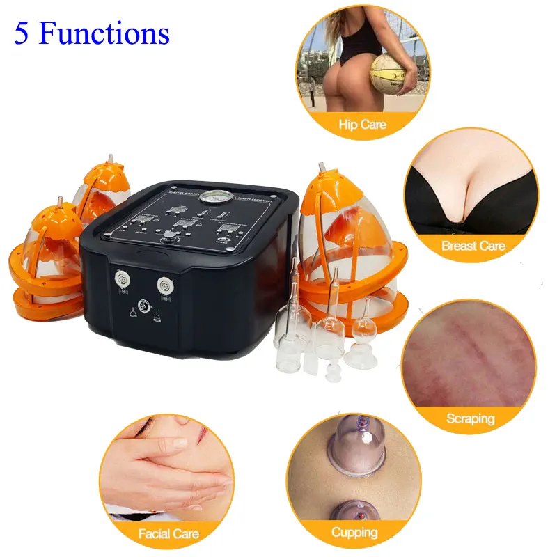 2021 New Products AURO Big Cups Butt VIbration Vacuum Suck Breast Enlargement Machine Breast Massager Equipment Machine for Spa