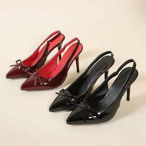 Zapatos de Tacón Alto de Cuero Clásico con Correa en el Tobillo y Suela Antideslizante para Reuniones de Negocios y Fiestas para Damas - Product Image 2