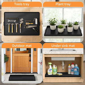 حصيرة سيليكون متعددة الاستخدامات لتنظيف الأحذية، مقاومة للانزلاق ومضادة للماء، للاستخدام الداخلي والخارجي، صينية تخزين متعددة الوظائف للمنزل - Product Image 4