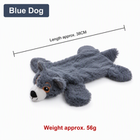 Pawstar en stock, jouet pour chien plat en peluche, style mince, avec couineurs BiBi, fourrure shaggy, non rembourré, pour jeu de rapport et de traction, interactif, vente en gros, personnalisable