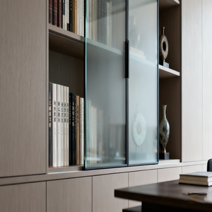 Porte de placard coulissante en verre dépoli, étanche, finition moderne, pour atelier, ferme, cuisine, salle de bain - Product Image 4