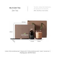 Coffret Cadeau Premium AIKUN : Ensemble de Parfums d'Ambiance avec Bougie en Cire de Soja et Diffuseur à Bâtonnets pour Hôtels et Décoration de Bienvenue