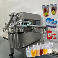 Machine de remplissage et de capsulage automatique rotative pour le bureau avec sac d'aspiration vertical en sachet détergent pour lait