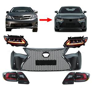 Kit de conversion de pare-chocs avant style LX pour <span class=keywords><strong>Toyota</strong></span> <span class=keywords><strong>Corolla</strong></span> 2011-2013, kit carrosserie ABS compatible avec OEM 52119-03901 - Product Image 1