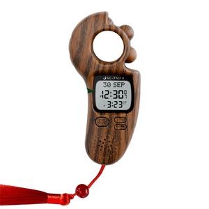 Reloj Azan de bolsillo con reloj <span class=keywords><strong>Athan</strong></span> Digital Tasbih, retroiluminación de dirección Qibla, calendario Hijri, tiempo islámico musulmán multilingüe - Product Image 2
