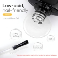 Base de vernis gel UV sans TPO, super adhérente, sans résidu, haute brillance, couche de finition caoutchouc, fournitures pour ongles DIY, marque privée OEM