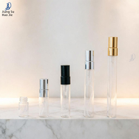 Flacon pulvérisateur en verre brun 2ml 3ml 5ml 8ml 10ml avec bouchon doré, flacon de parfum en verre transparent avec capuchon en plastique