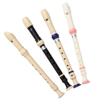 Adjustable 6/8 Hole Treble Flute Shape Long ABS Non-toxic Soprano Recorder Clarinet Home Decoration
