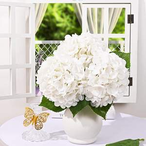 Hortensia Artificial de Tallo Único de Lujo, Flor de Seda Realista de Gran Tamaño para Centro de Mesa - Product Image 3