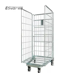 Roll Cage Trolleys Rolling Pallet Containers Metal Warehouse Logistic Roll Cage Suppliers