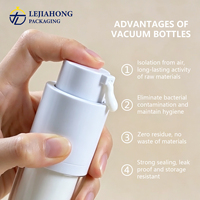 Bouteille sous vide à double paroi cylindrique avec logo personnalisé, 15/30/50 ml, en AS PP, anti-oxydation, pour sérum, lotion, emballage