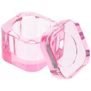 Nail <b>Brush</b> Cup Dish Cup Crystal Glass Nail Dish Cup <b>Smooth</b> Edge for Acrylic Manicure Dappen Bowl Lid Nail Liquid Powder - Product Image 1