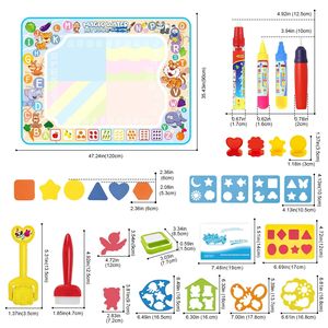 Tapis de <span class=keywords><strong>dessin</strong></span> à l'eau recyclable 120*<span class=keywords><strong>90</strong></span> cm, jouet multi-accessoires, tapis de gribouillage à l'eau pour animaux, pour enfants de 2 à 4 ans - Product Image 2