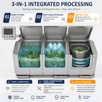 Équipement de nettoyage pour cuisines commerciales : Machine tout-en-un de lavage et purification à catalyse d'eau