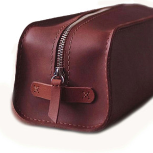 Bolsa de Aseo de Cuero Genuino Ecológica Premium al por Mayor, Ligera, Espaciosa, Elegante y Duradera, Organizador de Artículos de Aseo para Viaje - Product Image 4