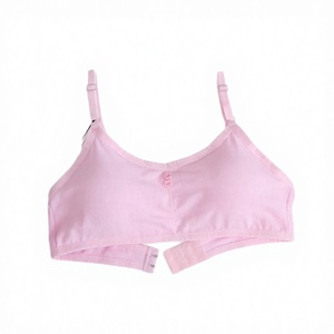 Manufacturer Direct Sales Breathable <b>Thin</b> Full Cup Pure Cotton <b>Wire</b> Free Strappy Back Sports Bra for Teenagers 12-14-16 Years - Product Image 3