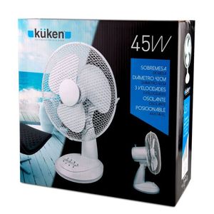 Ventilador de mesa de 45W con diseño compacto, varias velocidades y oscilación, ideal para refrescar espacios reducidos y mejorar la circulación del aire. - Product Image 2